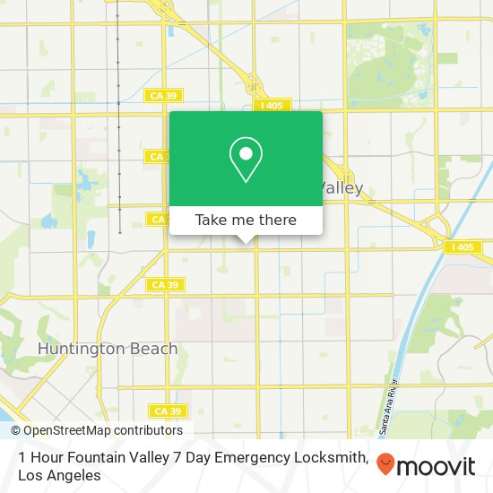 1 Hour Fountain Valley 7 Day Emergency Locksmith map