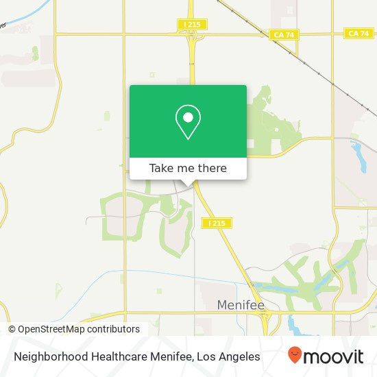 Mapa de Neighborhood Healthcare Menifee