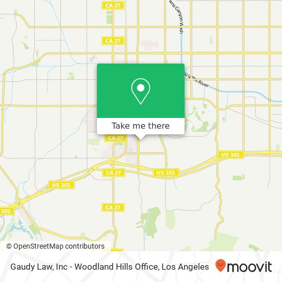 Gaudy Law, Inc - Woodland Hills Office map