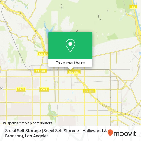 Mapa de Socal Self Storage (Socal Self Storage - Hollywood & Bronson)