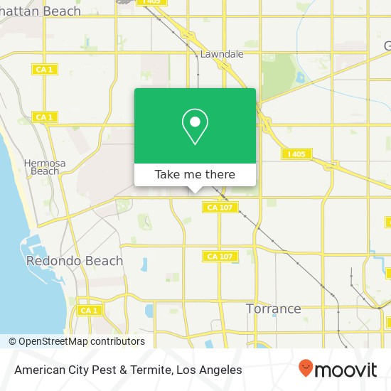 American City Pest & Termite map