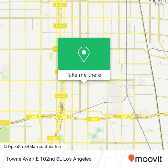Towne Ave / E 102nd St map
