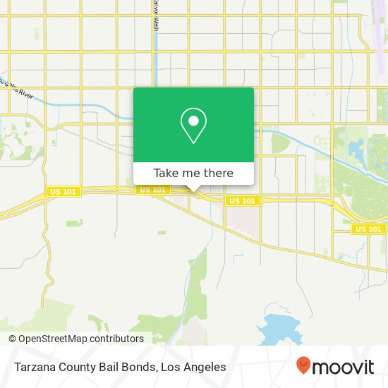 Tarzana County Bail Bonds map