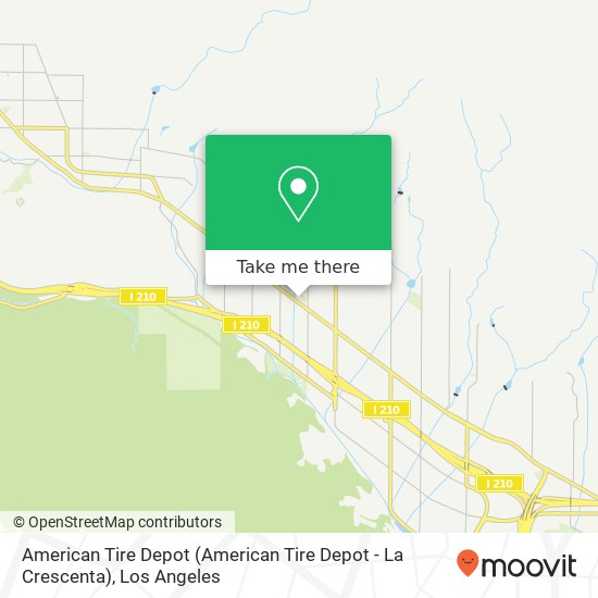 Mapa de American Tire Depot (American Tire Depot - La Crescenta)