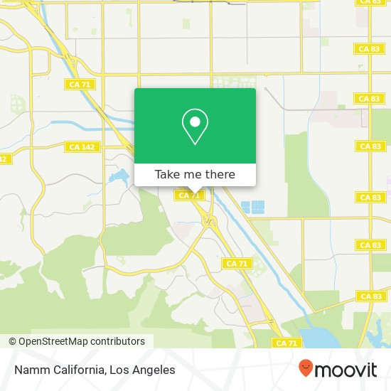 Namm California map