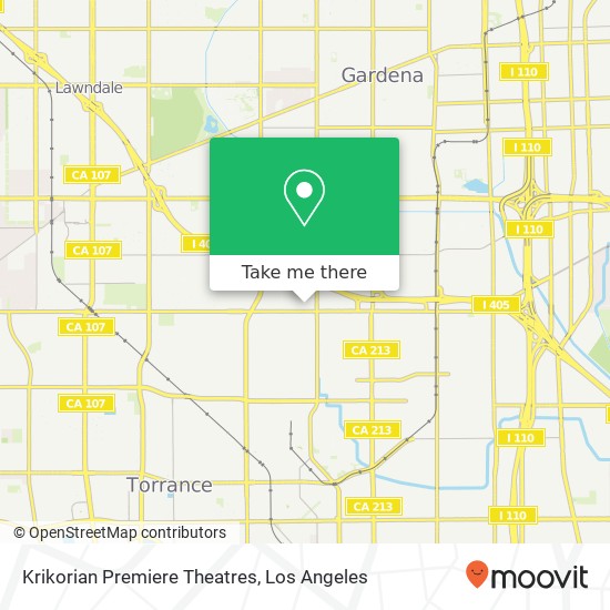 Mapa de Krikorian Premiere Theatres
