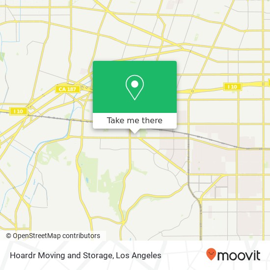 Hoardr Moving and Storage map