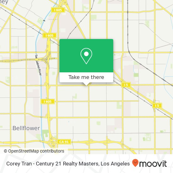 Corey Tran - Century 21 Realty Masters map