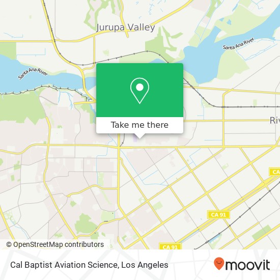 Cal Baptist Aviation Science map