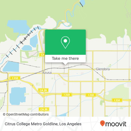 Mapa de Citrus College Metro Goldline
