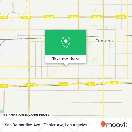 Mapa de San Bernardino Ave / Poplar Ave