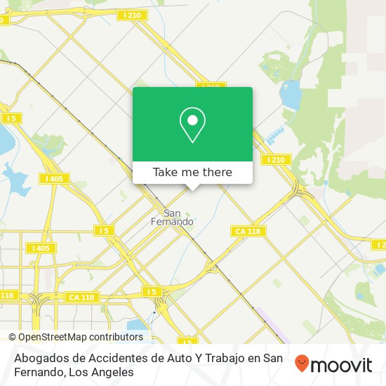 Abogados de Accidentes de Auto Y Trabajo en San Fernando map