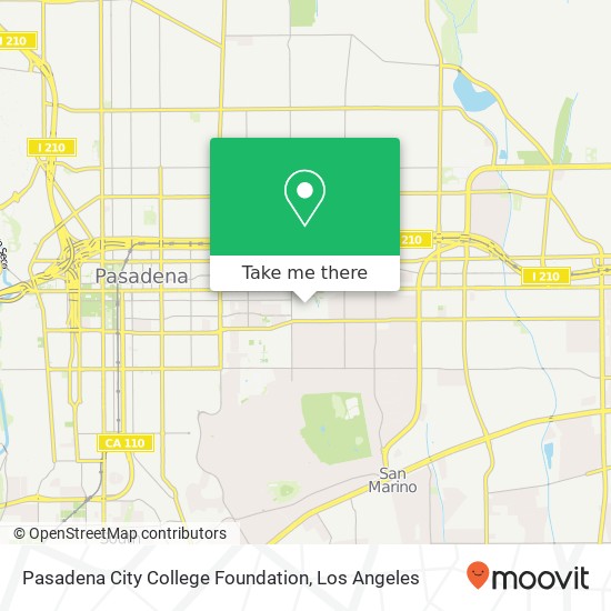 Pasadena City College Foundation map