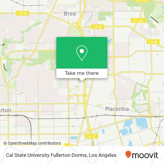 Cal State University Fullerton Dorms map