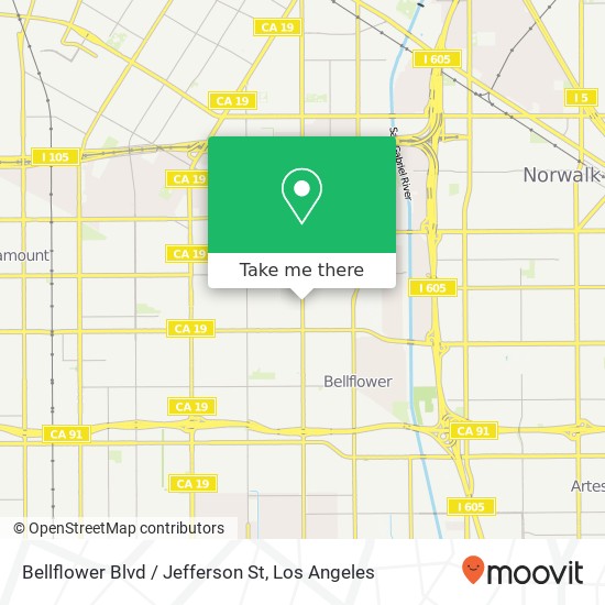 Bellflower Blvd / Jefferson St map