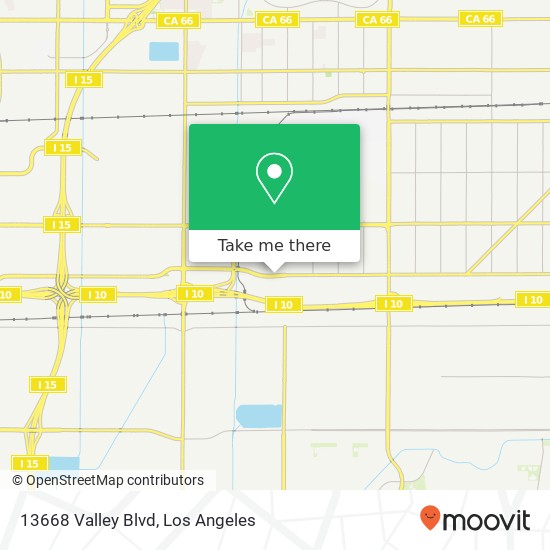 Mapa de 13668 Valley Blvd