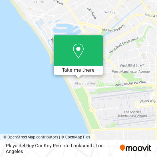 Playa del Rey Car Key Remote Locksmith map