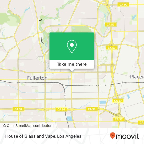 House of Glass and Vape map