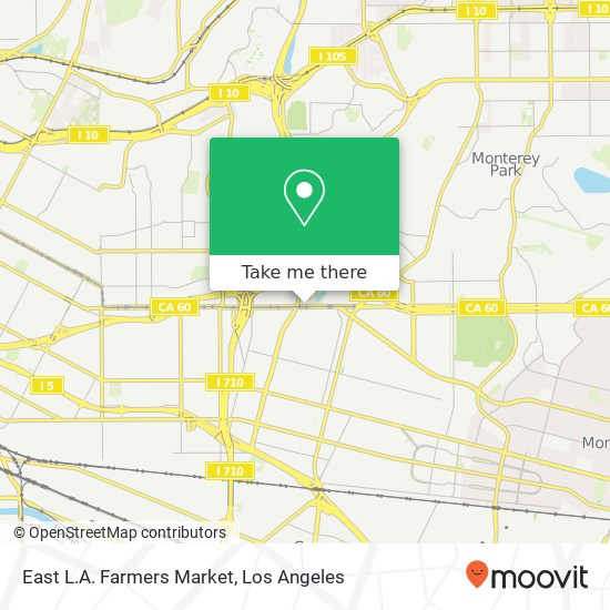 East L.A. Farmers Market map