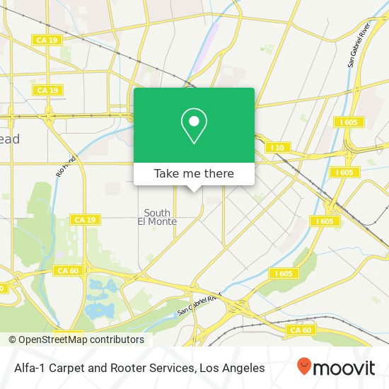 Alfa-1 Carpet and Rooter Services map