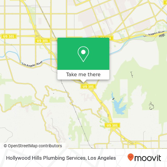 Mapa de Hollywood Hills Plumbing Services