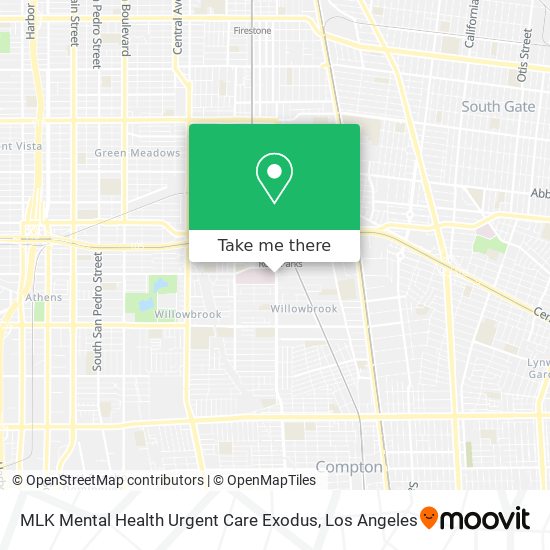 Mapa de MLK Mental Health Urgent Care Exodus