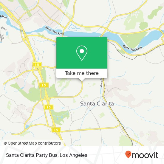 Mapa de Santa Clarita Party Bus