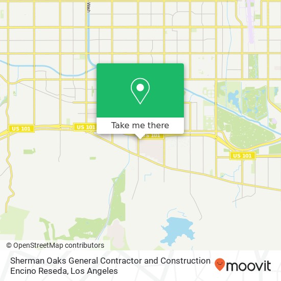 Mapa de Sherman Oaks General Contractor and Construction Encino Reseda