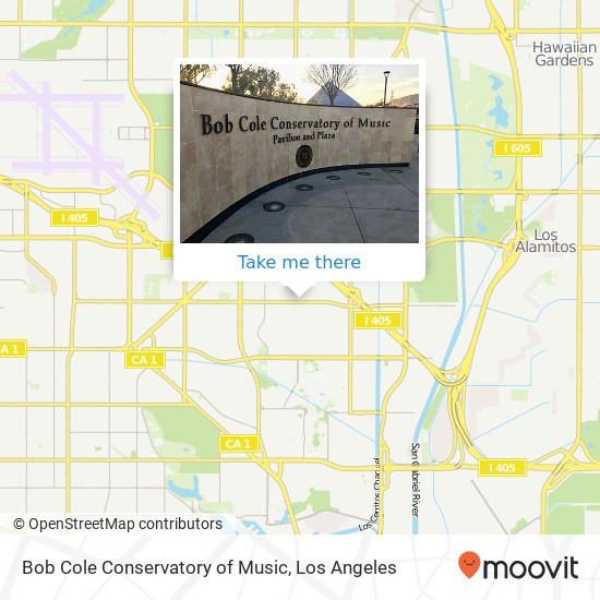 Mapa de Bob Cole Conservatory of Music