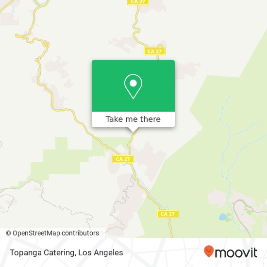 Topanga Catering map