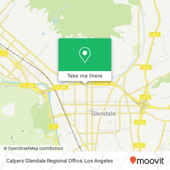 Calpers Glendale Regional Office map