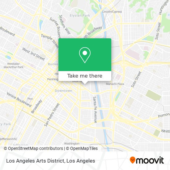Los Angeles Arts District map