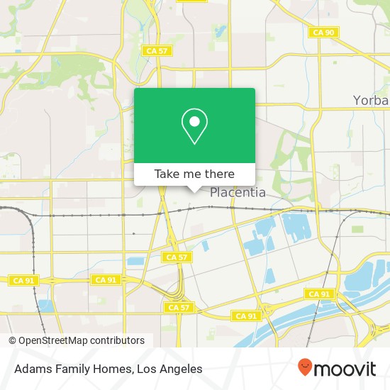 Adams Family Homes map