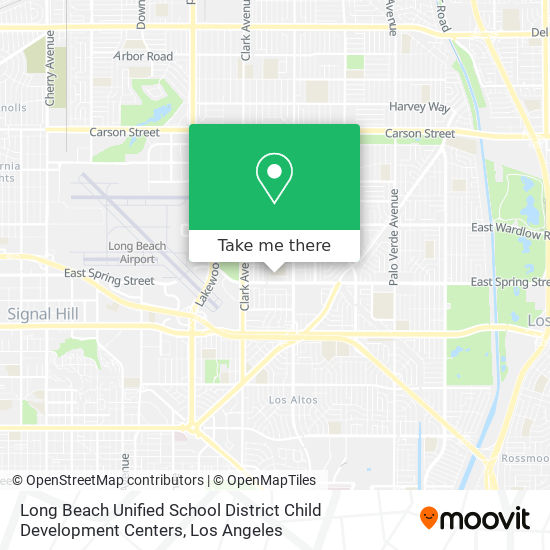 Long Beach Unified School District Child Development Centers map