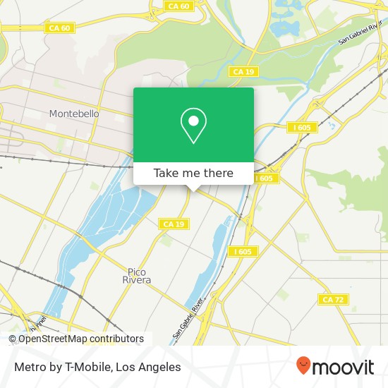 Mapa de Metro by T-Mobile