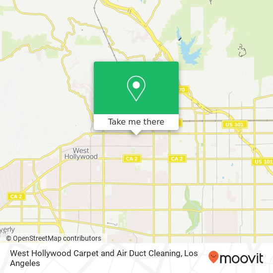 West Hollywood Carpet and Air Duct Cleaning map