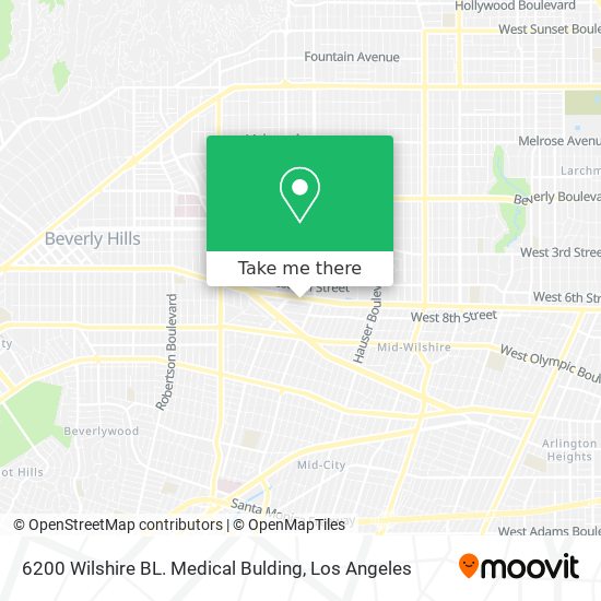 Mapa de 6200 Wilshire BL. Medical Bulding