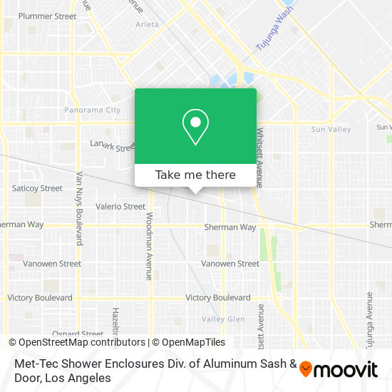 Met-Tec Shower Enclosures Div. of Aluminum Sash & Door map
