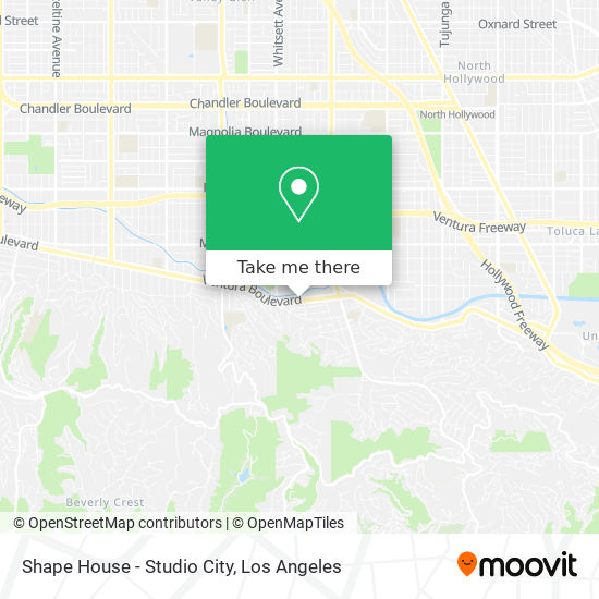 Mapa de Shape House - Studio City