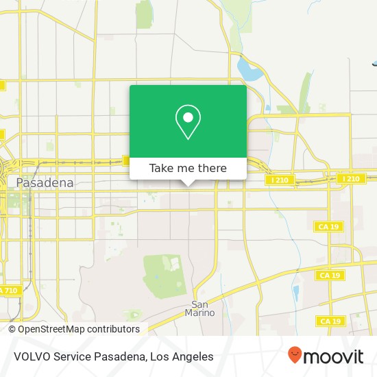 VOLVO Service Pasadena map