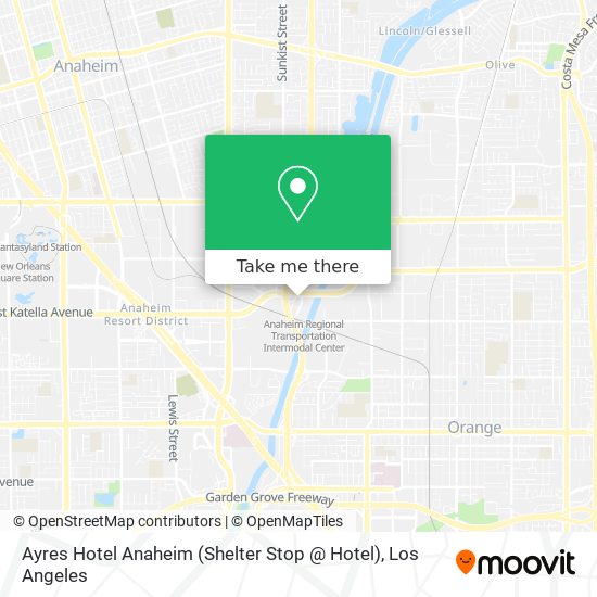 Ayres Hotel Anaheim (Shelter Stop @ Hotel) map