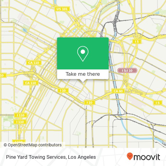 Pine Yard Towing Services map