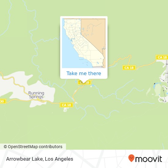 Arrowbear Lake map