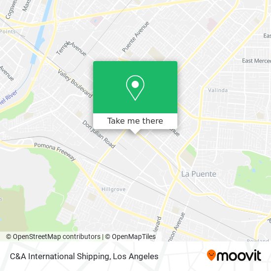 C&A International Shipping map