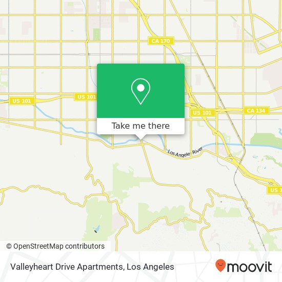 Valleyheart Drive Apartments map