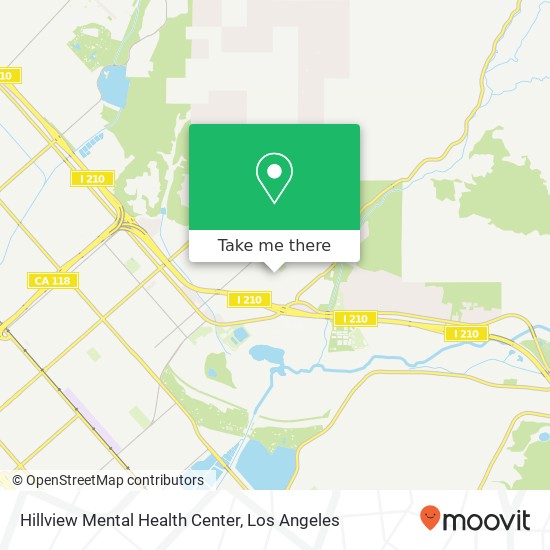 Hillview Mental Health Center map