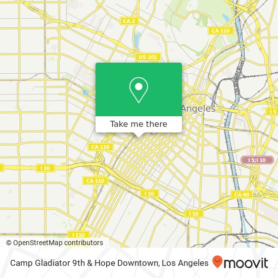 Camp Gladiator 9th & Hope Downtown map