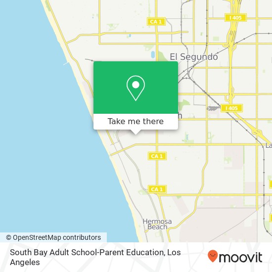 South Bay Adult School-Parent Education map