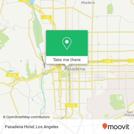 Pasadena Hotel map