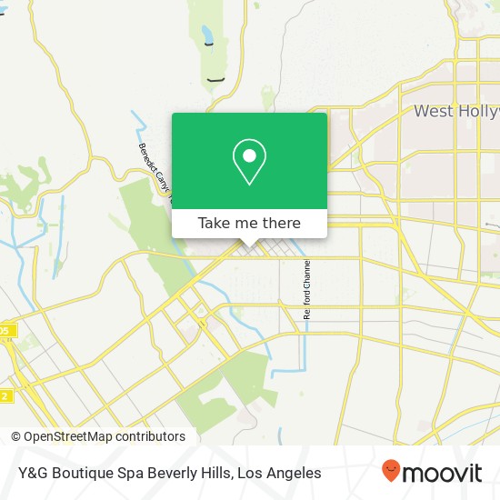 Mapa de Y&G Boutique Spa Beverly Hills